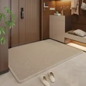 昕購商鋪 48H出貨蝦皮純色亞麻防滑地墊家用浴室地墊衛生間吸水腳墊玄關入戶門墊