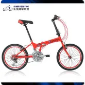☆新瑞興單車館☆ 全新改款SinRueiSing 20吋24段變速折疊車100%組裝完成 (時尚紅)