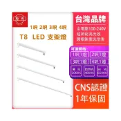 (店+)【旭光】旭光 LED T8 支架燈 T8 LED燈座 1呎 2呎 3呎 4呎 可串接層板燈串接燈5W 10W 15W 20W