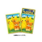[NA諾亞方舟] 現貨 PTCG 寶可夢官方主題卡套 皮卡丘&布撥 64入