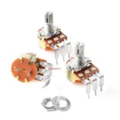 【臺灣出貨】單聯電位器  B1K 5K 20K50K100K500K  單聯大彎腳帶開關柄長  15MM