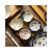 (店+)四季花 手繪釉 日式醬料碟 點心碟 楓葉 櫻花 夏葉  四種任選 寒梅   陶瓷