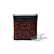 【OXO】POP不鏽鋼按壓密封咖啡豆保鮮盒-1.6L(附專用咖啡匙30ml / 約10克)
