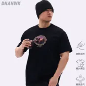 鐵達尼號 趣味搞笑 健身 夏日ins復古印花純棉短袖T卹男女寬鬆美式街頭hiphop半袖情侶上衣 可客訂圖案