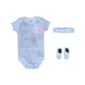 Nike 包屁衣 Jordan Baby 藍 髮帶 襪子 連身衣 寶寶 禮盒 JD2543083NB-001