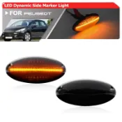 PEUGEOT 2 件裝煙熏動態 Led 後視鏡順序轉向信號燈適用於標致 206 SW CC 307 407 1007 