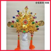 現💖特惠下殺🔥 佛具用品台灣精品狀元帽文武財神爺帽秀才劇戲曲盔佛堂供品神帽【結緣，轉運，招财，正財，偏財，旺事業】