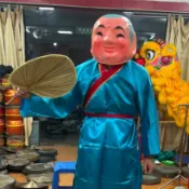 「蝦皮嚴選」傳統大頭佛笑臉娃娃頭套醒獅系列佛頭舞獅大頭仔笑和尚面具s