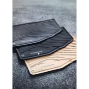《保時捷精品》911/718/981/Cayman/Boxster 原廠橡膠腳踏墊一組2片主副駕駛（黑/灰/淺棕）