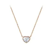 【King Star】GIA 無螢光 50分 D色 18K玫瑰金 天然鑽石項鍊 愛心(心形花式車工)