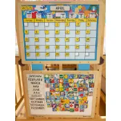 美國 Melissa&Doug 木製磁鐵月曆 益智玩具