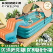 源一商社 充氣游泳池兒童家用加厚寶寶嬰兒農村院子戶外摺疊水池大人戲水池