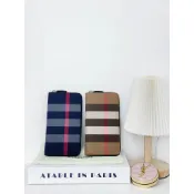頌霏精品代購 台灣現貨 Burberry 經典格紋 拉鍊 男長夾