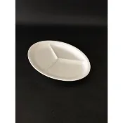 有發票/東昇瓷器餐具=大同強化瓷器橢圓三格盤 P5683