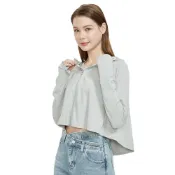 (店+)【UV100】抗UV Apex涼感彈性連帽披風防曬外套-女(AE23122)  涼感、短版、防曬、防曬外套