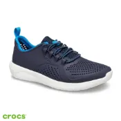 Crocs 卡駱馳 (童鞋) LiteRide徒步繫帶鞋-深藍色-206011-462_洞洞鞋