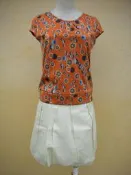 楹 ~ 全新 正品 設計師 La Feta 米色 花苞裙 size: 36
