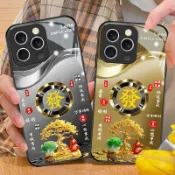 創意發財玻璃殼 OPPO A6S A3X A5X A6X A91 A92S A96 A97 A98 A79 全包 手機殼