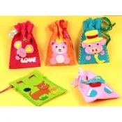 幼兒手工。DIY商品。端午節香包。不織布動物束口袋材料包 益智玩具 做中學 越玩越聰明 幼兒小手工