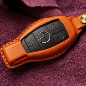 【2M2】BENZ C180 C250 C300 W205 AMG C43 C63  賓士汽車 智能遙控器 手工牛皮皮套