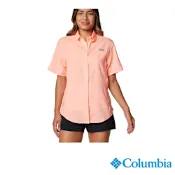 Columbia 哥倫比亞 女款- 防曬UPF40快排短袖襯衫-嫩粉紅色 UFL72770CE/JS