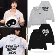 BTS 防彈少年團 金碩珍jin演唱會 runseokjin北美站周邊同款衛衣服 開衫長袖上衣