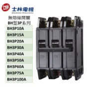 士林電機無熔線斷路器 BH 3P系列 3P10A 15A 20A 30A 40A 50A 60A 75A 100A