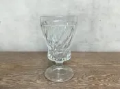 特價 WH22477【四十八號老倉庫】全新早期台灣 螺旋 氣泡 高腳 玻璃杯 冰杯 冰淇淋杯 楊桃汁 230cc 1杯價