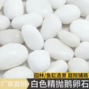 原石 5斤白石鵝卵石庭院鋪路雨花石戶外陽臺造景裝飾拋光石天然小石頭 三木優選