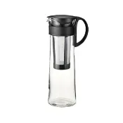 【HARIO】日本耐熱玻璃冷泡咖啡壺-附濾網-1000ml-黑色-8杯專用(MCPN-14-B)