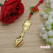 美美銀樓  9999黃金  金湯匙 湯匙 長命富貴 小博士 嬰兒彌月禮