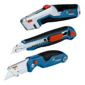 BOSCH 博世 PRO專業工具刀 3件組 (美工刀/折疊剝線工具刀/伸縮式工具刀)