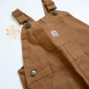 ☻哈利☻美國童裝 Carhartt 長版 棕色/粉色 吊帶褲 (4T 5T)