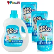 毛寶兔 超天然2倍濃縮小蘇打植物抗菌洗衣精促銷組 1瓶＋3補 植萃抗菌 原廠公司貨 寶寶共和國