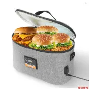 便攜式烤箱 12V 汽車食物加熱器個人迷你烤箱,帶數字顯示溫度預設 8L 電動汽車加熱午餐盒,適用於公路旅行露營野餐在旅