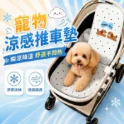 🎉下標加送好禮🎉寵物推車墊子 防曬降溫墊 涼感天 絲卡通奶油風 夏季透氣 外出坐墊 可拆洗