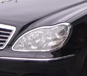 金螃蟹 賓士 BENZ W220 02~05 系列 鍍鉻 左前保桿飾條 S320 S350 S400 S500 S600