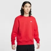 【NIKE 耐吉】長袖上衣 男 大學T 刷毛中磅 AS M NK CLUB BB CREW 紅 FN3887-657