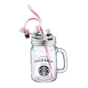 2018 星巴克 STARBUCKS 冷萃雙蓋 Bearista雙蓋玻璃杯組 450ml 超取 離島 自取