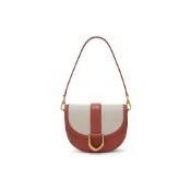 (店+)【CHARLES & KEITH】小CK 調色盤馬蹄扣 PU 馬鞍包單肩包 中號 女款 磚色/橄欖綠色 CK2-80781628-2