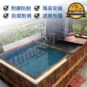 【今日下殺】帆布魚池防腐木防水布實木養魚水箱陽臺戶外錦鯉地缸造景水池花箱