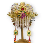 (店+)手工安金雙色媽祖帽紙帽 神明帽 金銀雙色紙帽 媽祖 天上聖母 三媽