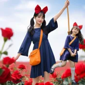 現貨 〈送髮箍 送黑貓掛件〉 小魔女宅急便 女童款 / 大人款 萬聖節 服裝 聖誕節 小魔女