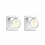 (店+)JG新生活 10入組 免打孔旋轉掛環支架 360°全角度 強力承重 掛勾 無痕掛勾 3M 窗簾 掛桿 廚房 浴室 臥室