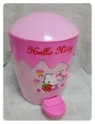 ♥小花花日本精品♥Hello Kitty 粉色 腳踏掀蓋 大容量 垃圾桶 置物桶 收納桶 居家 浴室必備99109509