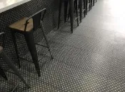 美的磚家~-YAMAHA工業風各大機車行重機店黑鋼金屬鐵板紋,塑膠地磚(地板)~45cmx90cm3mm每坪1750