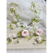 夏日款仙氣粉色薔薇花排花組