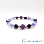 【Guardians】《紫羅蘭》紫水晶 藍砂石 紫玉髓 海藍寶 925純銀 女性飾品 配件 時尚 手鍊 手環 14K包金