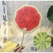 古風迷你團扇空白宣紙MINI加厚古風文創半生熟扇麵國畵繪畵扇子毛筆古風半生熟扇面國畫繪畫扇毛筆書法卡紙