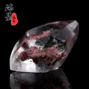 協貿國際日用品生活2館 濃墨綠幽靈擺件 白水晶擺件 水晶把玩件 白水晶原石打磨